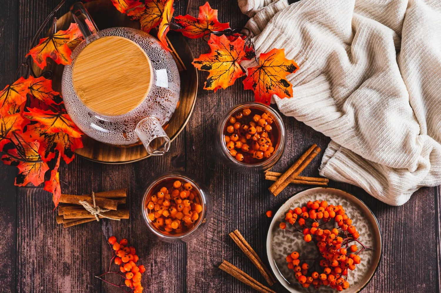Šermukšnių uogas galima panaudoti ruošiant arbatas ar kitus gėrimus